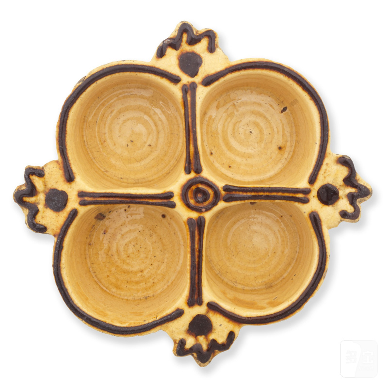 An English slipware sweetmeat or condiment dish, probably Staffordshire, late 17th or early 18th century - 图4